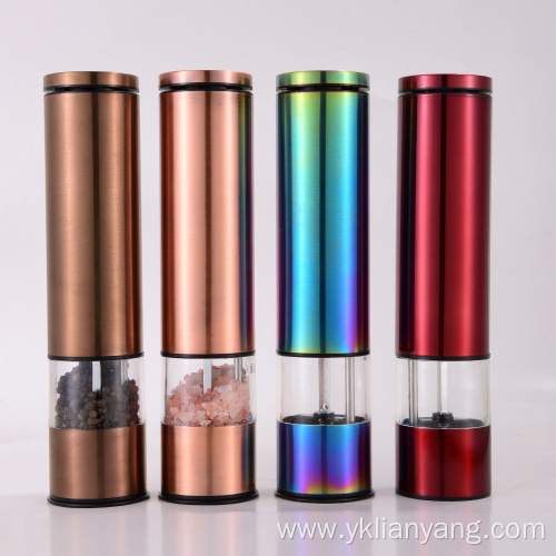 portable salt and pepper electric stainless grinder